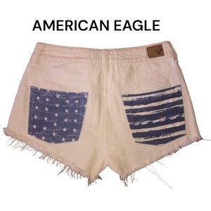 American eagle hi-rise festival flag shorts size 4